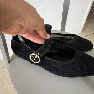 Elegant Black Women's Shoes with Gold Buckle